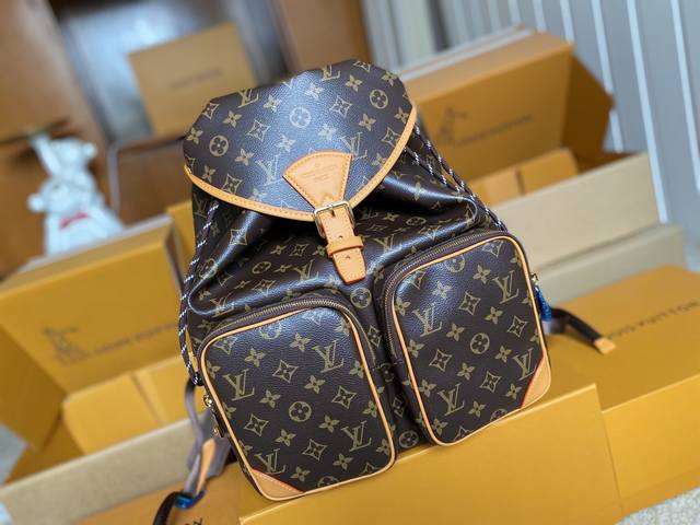 顶级原单 M14015老花支持Nxp 芯片感应本款 Montsouris Cargo 双肩包实用且经典，标志性 Monogram 图案，流露出 Monogram