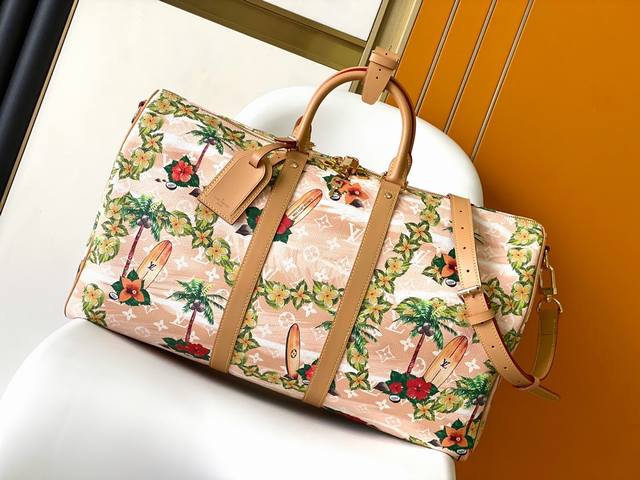 M25002 顶级原单 本款 Keepall BandoulièRe 50 旅行袋取材 Pharrell Williams 的 Monogram Surfin’
