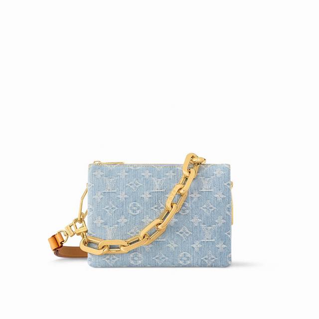 M11401 顶级原单浅蓝丹宁牛仔 Nano Speedy 手袋 本款 Nano Speedy 手袋为棉质丹宁织就 Monogram 图案，经漂白和砂洗后呈现复