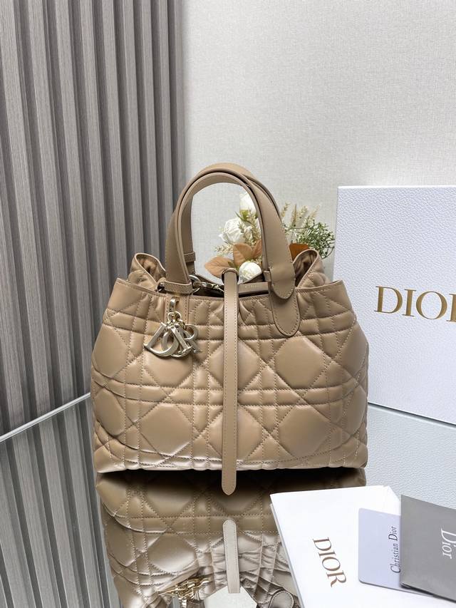 Dior Toujours 手袋〔棕色中号〕 这款Dior Toujours 手袋于二零二三春夏系列发布秀精彩亮相,休闲实用的设计别具一格.采用棕色牛皮革精心制