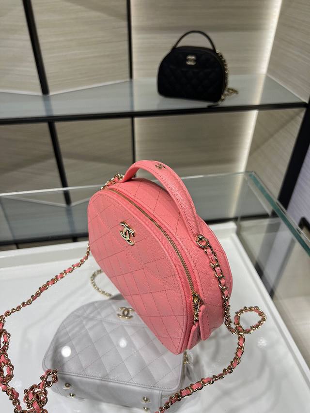 Ohanel 25C 新款 Logo手柄 链条贝壳包 盒子包 粒面小牛皮 Ap5730Y 尺寸18X16X6