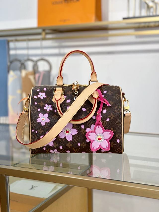 免税 163C芯片版原厂皮 X Tm Speedy BandoulièRe 25 手袋 型号：M14174 材料：A级全钢五金，进口原厂面料 包装：全套原厂免税