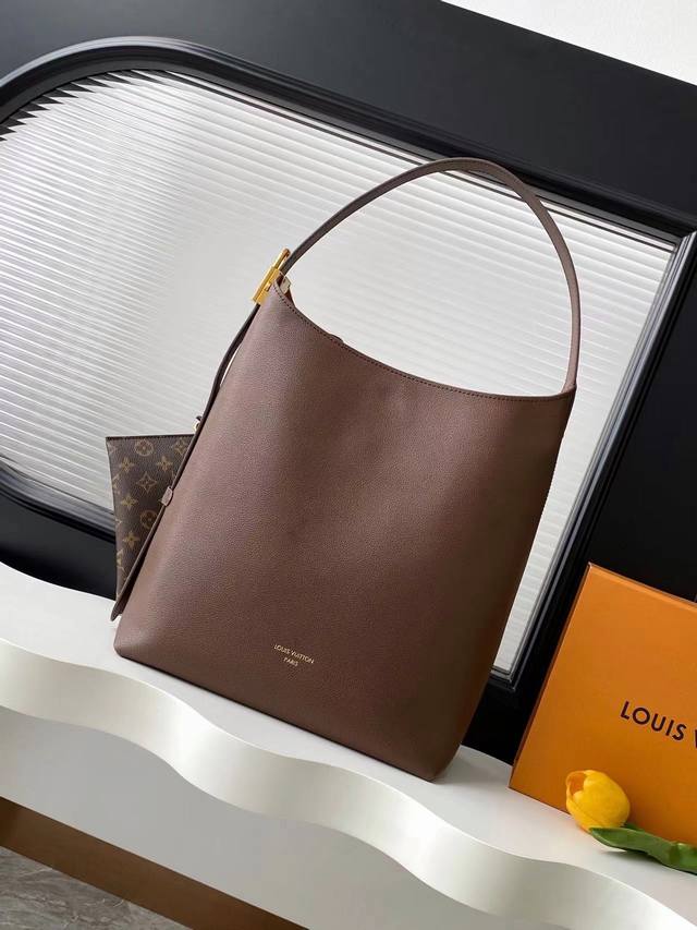 动态163C芯片 顶级原单加强版 M12982 变动芯片版 Low Key Hobo 中号手袋 M24856 黑色 M24974 棕色 M25022 白色 以柔