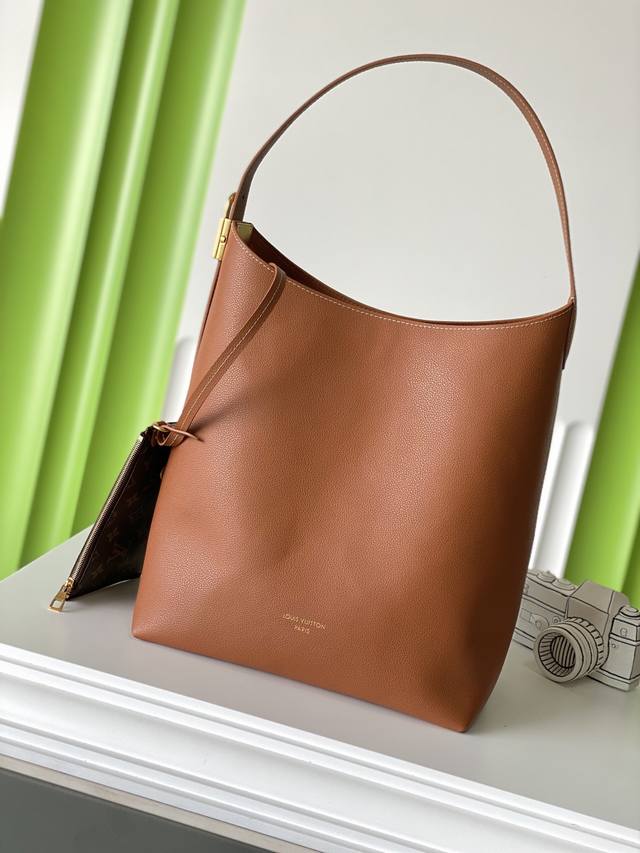 正品级 M24974 31×35×18 Low Key Hobo 全皮水桶包 顶级原单 变码芯片