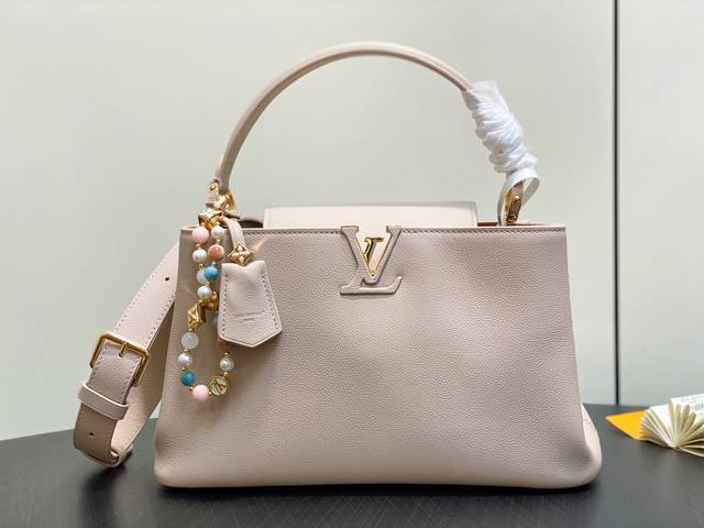 原单精品 M12929灰色 全皮链条Cap那英款 Capucines Souple 中号手袋 M12924巧克力色 M12927黑色 本款 Capucines