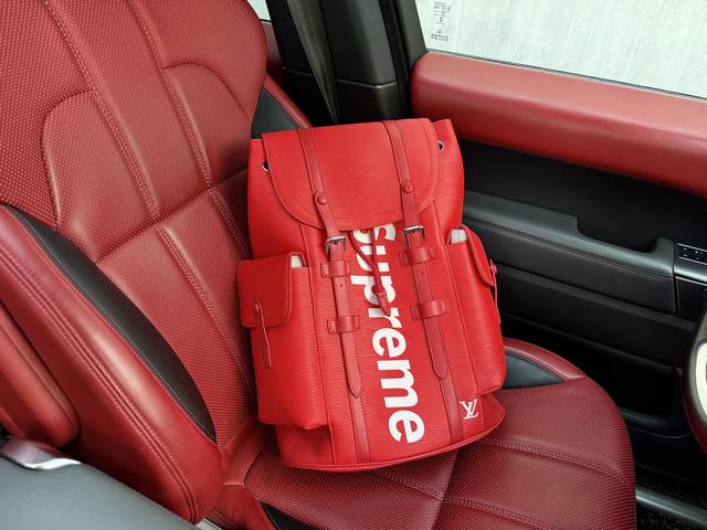 高端货 新款 “ Louis Vuitton”Lv双肩包 路易威登双肩包 M41709 Louis Vuitton Supreme Christopher 纯色