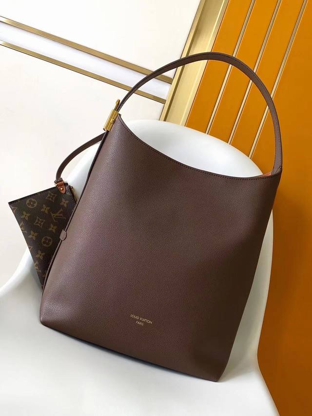 163C01 芯片 顶级原单M12982 变动芯片版 Low Key Hobo 中号手袋 M24856 黑色 M24974 棕色 M25022 白色 以柔软牛皮