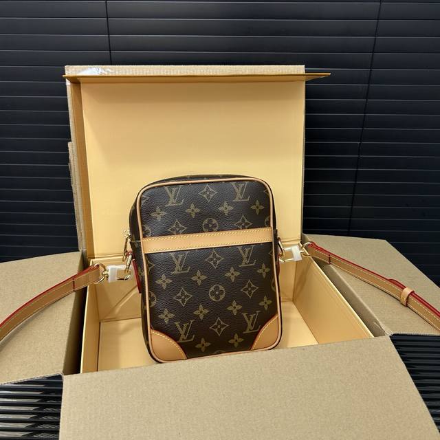 Louisvuitton 路易威登 Vintage中古竖版相机包Monogram帆布仿古牛皮饰边 单肩包 男女通用斜挎包 实物拍摄 配送飞机礼盒 礼品袋 15