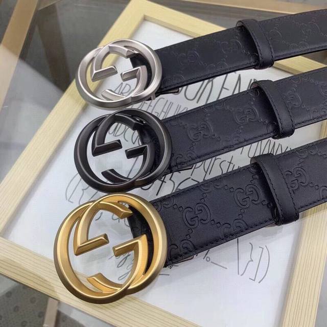 原单Gucci古奇 专柜在售爆款 头层进口小牛皮 带身宽度3.8厘米 意大利品牌 融入当今流行风范 时尚不失高雅