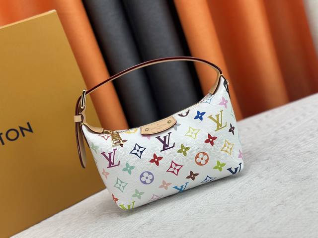 官方最新款 实拍实拍 对版做法 M82949 Lv村上隆联名Nanospeedy 手袋本款Nano Speedy手袋结合Monogram帆布和牛皮革饰边印花、以