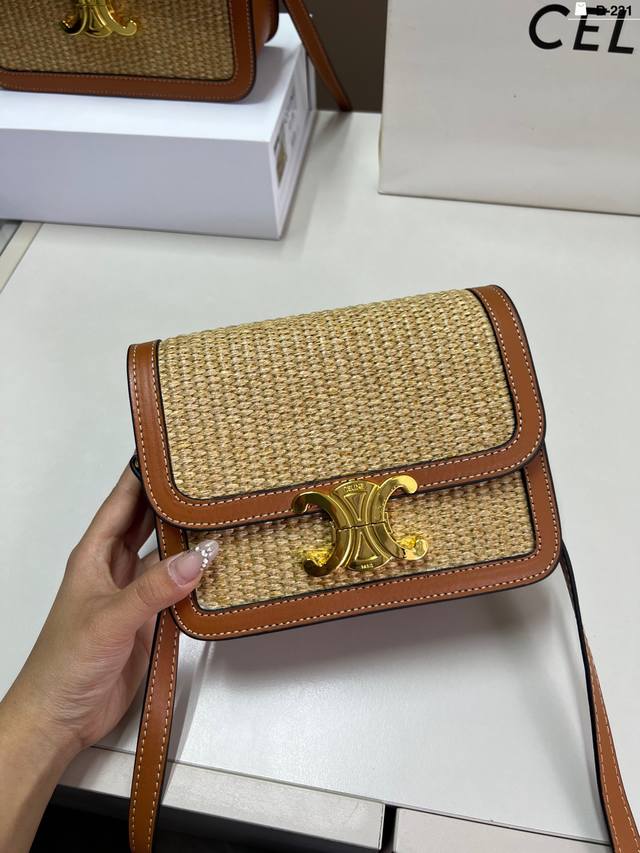 小 赛琳凯旋门豆腐包 走在街上满满的回头率 优雅又不失时尚 简介高级非常百搭 D-231尺寸16×13 20×15折叠盒