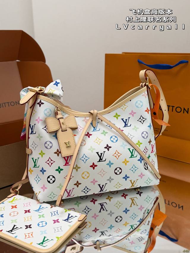 飞机盒高版本 Lv&村上隆联名系列 Lv托特包Carryall 背上秒变气质女神 容量杠杠的 日常出街完全拿捏！ 时尚又不失优雅。 尺寸：29 24