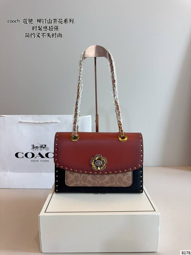 配礼盒 Coach 蔻驰 Parker 山茶花新款 -百搭神器 原单面料 皮质超级柔软 手感超好 小包包大容量 颜色刚刚好 精致的感觉 尺寸：26*10*18