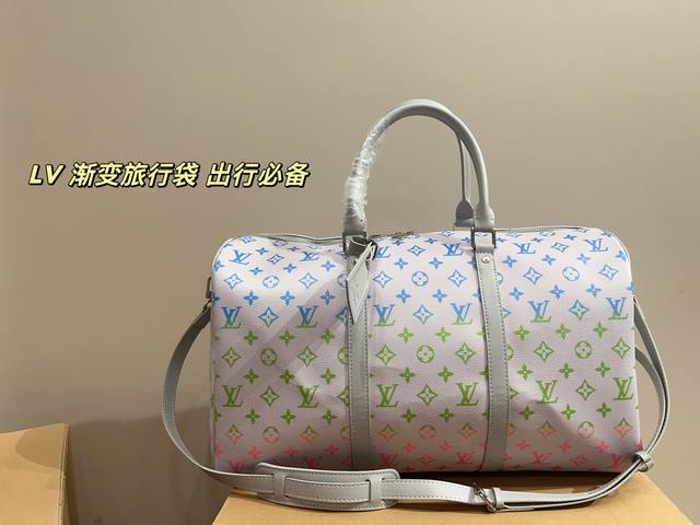 尺寸45.25Cm Lv Keep All 渐变手提斜挎旅行袋