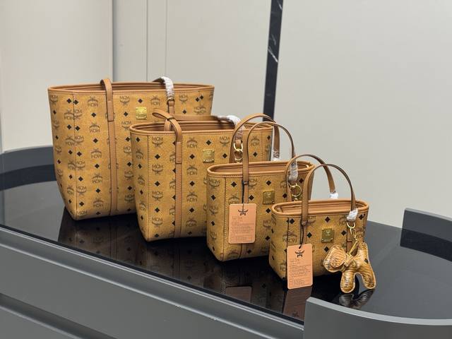 大号无盒 中号 小号 迷你 Size：32.31Cm 26.25Cm 20.19Cm 16.14Cm Mcm 新款购物袋 升级版拉链款Shopper 改变后的[