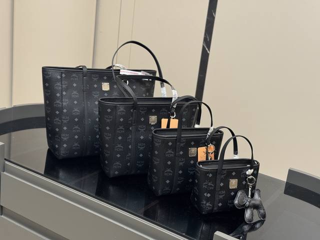 大号无盒 中号 小号 迷你 Size：32.31Cm 26.25Cm 20.19Cm 16.14Cm Mcm 新款购物袋 升级版拉链款Shopper 改变后的[