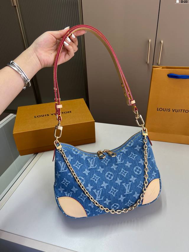 Lv路易斯威登丹宁牛仔系列 Carryallbb购物袋 手提单肩斜挎托特包新款购物袋 D-23尺寸26×17折叠盒飞机盒