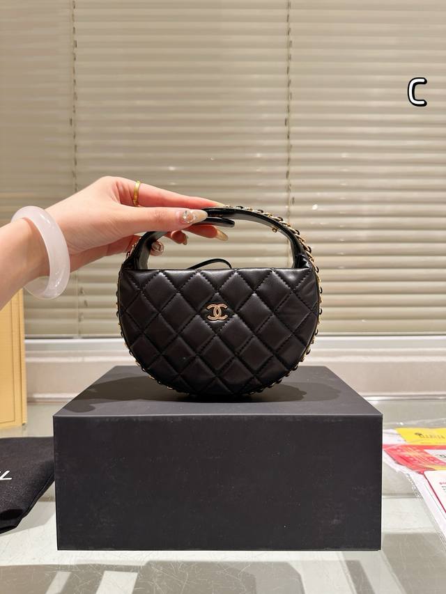 Chanel23C呼啦圈黑金手提包 全,全套Chanel香奈儿23C呼啦圈黑金手提包 可爱到爆炸可Diy链条肩背香奈儿女孩冲