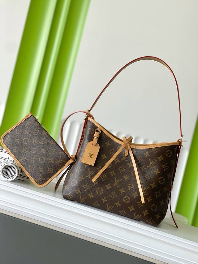 厂价 。 最高版本原厂皮顶级原单配专柜全套包装 顶级原单 实物实拍 M46203 尺寸: 29X24X12Cm Carryall 小号老花子母包