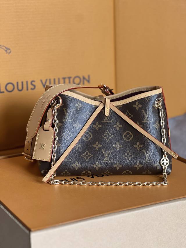 顶级原单全钢五金 变码芯片M13014 老花 本款Carryalbb Xph手袋取材Monogram帆布，为耀目链条点缀Monogram花卉，以潮流之姿点亮昼夜