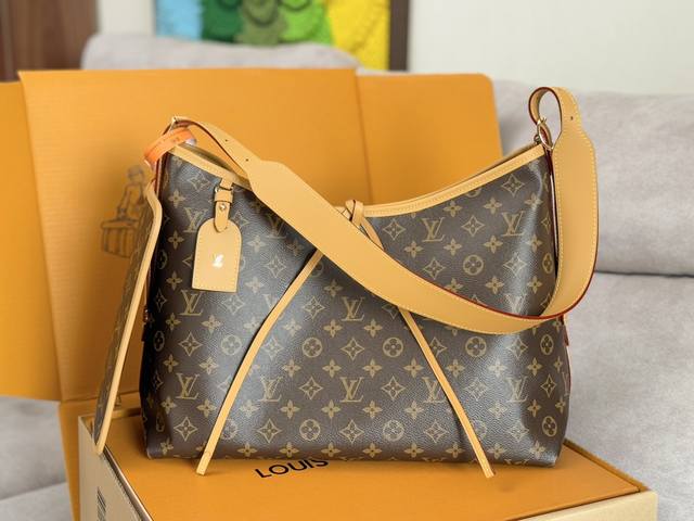 原单品质变码芯片独家实拍型号：M46197中号子母袋推出崭新 Carryall 中号手袋，以 Monogram 帆布和皮革饰边塑造贴合身形的设计。充裕空间内设拉