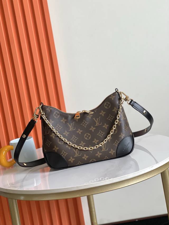 顶级原单，163芯片，半钢五金，M45832.M45831本款 Boulogne 小号手袋取材经典 Monogram 帆布，配有双拉链和可容纳智能手机的宽敞内贴