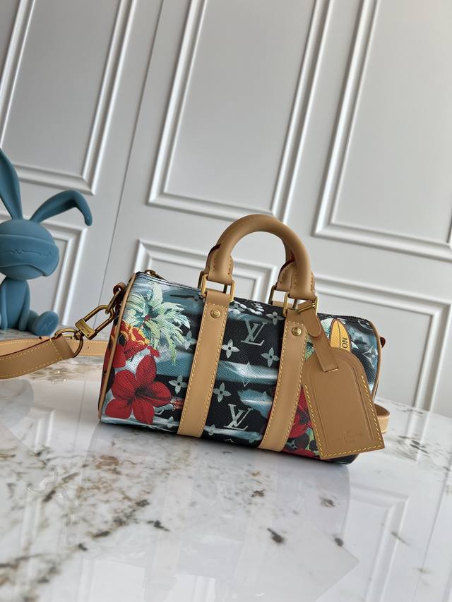 顶级原单新款出货25440本款 Keepall BandoulièRe 25 手袋浓缩经典 Keepall 旅行袋设计，以 Pharrell Williams