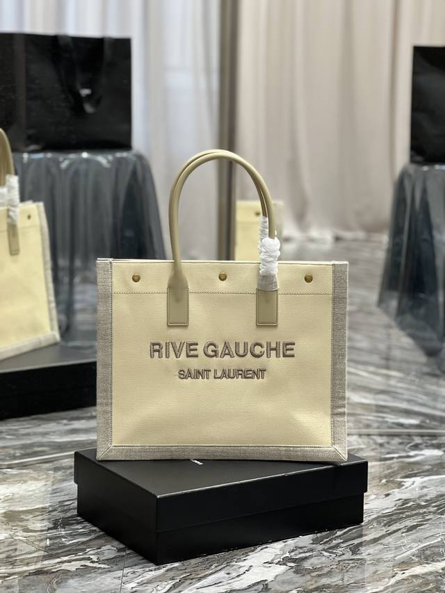 Rive Gauche Tote Bag，左岸购物袋，从定制麻布料到五金在到刺绣工艺，每一个细节我都要求完美！Zp购入开模定制，说真的，这是我遇到过最难做的一款