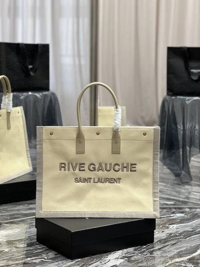 Rive Gauche Tote Bag，左岸购物袋，从定制棉麻料到Logo刺绣工艺，每一个细节我都要求完美！Zp购入开模定制，说真的，这是我遇到过最难做的一款