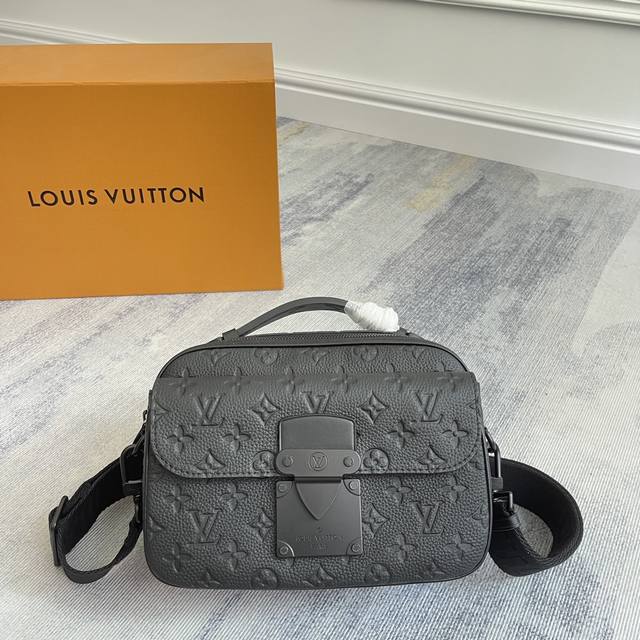 独家定制实拍动态变码芯片 顶级原单加强版 独家实拍 本款 S Lock 邮差包M58489压花 M45806黑色 M45836蓝色 M46243紫色 M4624