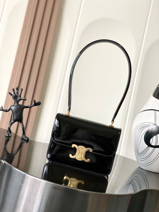 全钢 原厂皮Celine24｜Teen Garance漆面牛皮革手袋- 极致丝滑新品Garance Celine的黄金60年代，一定要拥有的漆皮手袋 -恰到好处