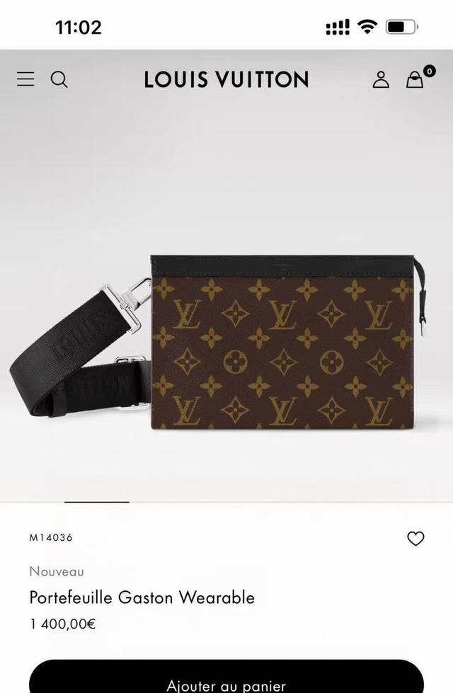 163C01 芯片 M14036 M81124 M81115 顶级原单Gaston Wearable Wallet 手袋脱胎于路易威登 Pochette Voy