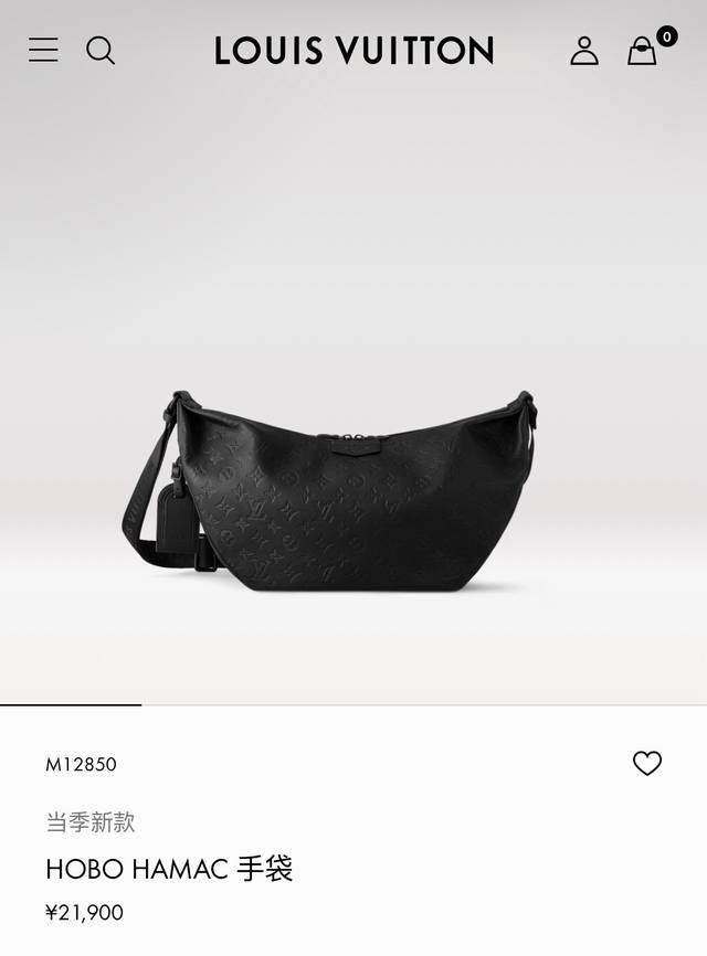 M12850大号 变码芯片 头层牛皮 顶级原单 本款 Hamac 手袋以 Monogram 帆布塑造舒适背携包款。大号主隔层配有牢固拉链，内贴袋可存放玲珑物件。