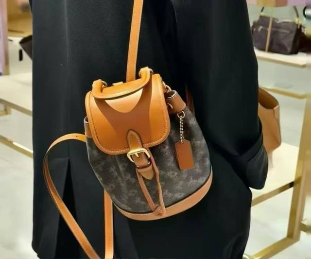 新款 Cam31，Cam32 Coach Harper双肩包牛仔手提包斜挎单肩包。尺寸18×13×20