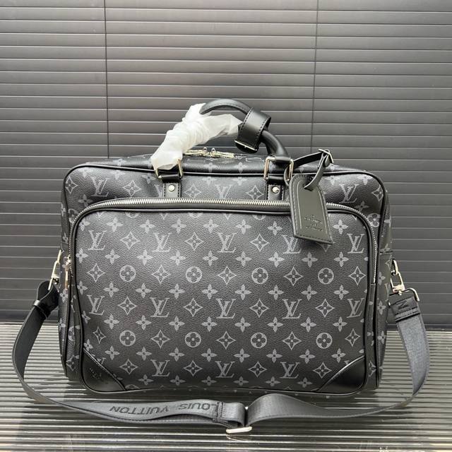 Louisvuitton 路易威登 老花满印可拆卸可调节肩带 帆布拼牛皮 公文包单肩斜挎手提包 电脑包 经典百搭 实物拍摄 原厂原版面料 配送防尘袋 31 X