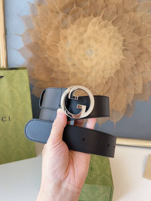 Gucci专柜货 正版开模 原厂进口面料顶级做工 原单品质 高端商务休闲款 简约百搭 宽度4.0Cm