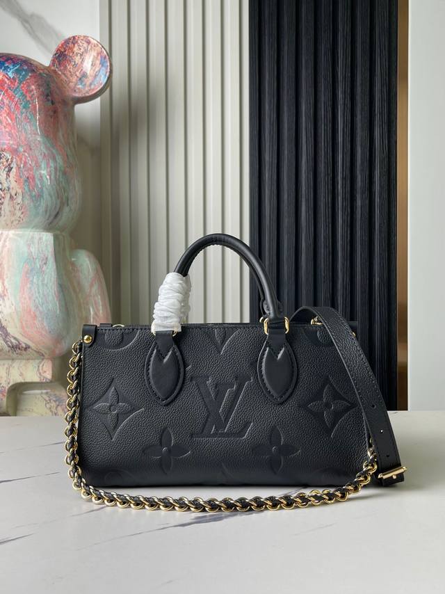 顶级原单 独家实拍 M23640黑色 全皮压花四方包系列 秋冬新款 Onthego East West 手袋 M23698 本款 Onthego East We