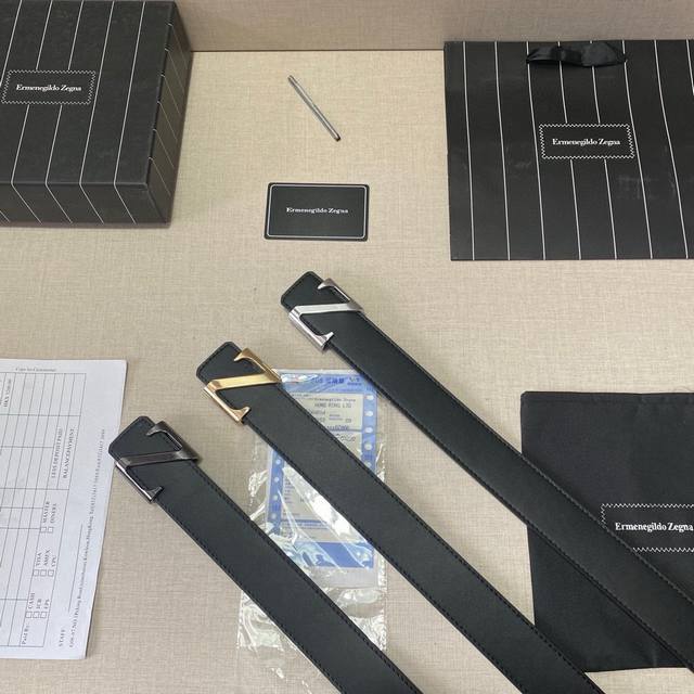 品牌：杰尼亚。 等级：头层牛皮、经典爆款专柜在售、油边精致 电脑车线 实物拍摄无修饰 上身效果极好 送礼自用首选配全套专柜包装 送打眼针 扣头：广州原版扣 长度