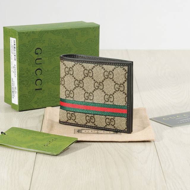 颜色 黑色 尺寸 短12X10古琦专柜款短款对折一比一Pvc牛皮手感无敌简约大气必备