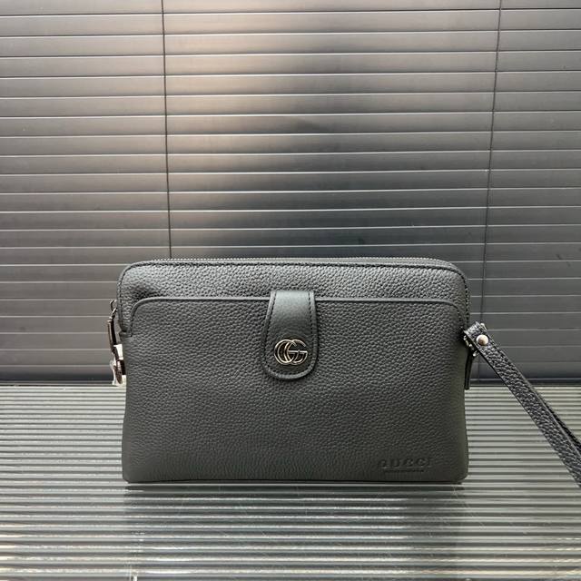Gucci 古奇 密码锁牛皮手拿包 卡包钱包多功能男包 实物拍摄 原厂原版面料 配送礼盒 27 X 18 Cm。
