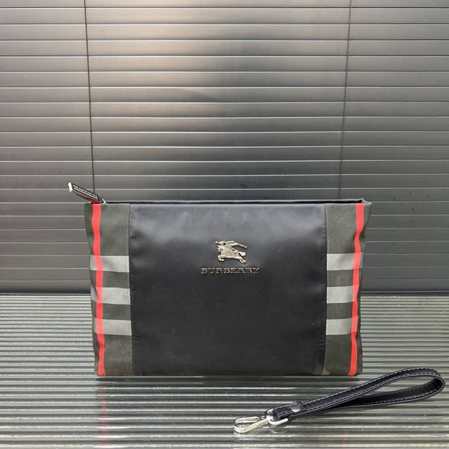Burberry 巴宝莉 帆布男士手拿包 手包 高端品质 配送防尘袋 规格26 X 18Cm