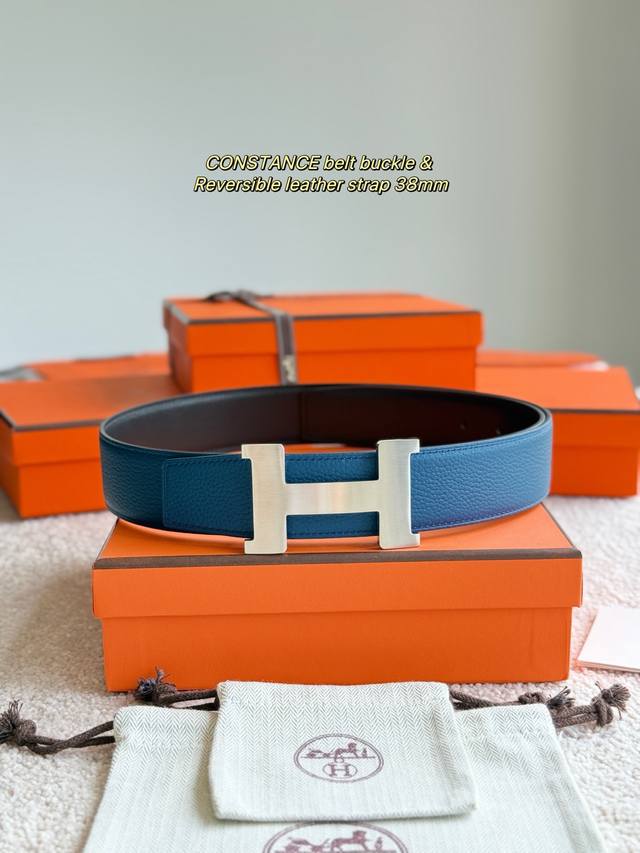 Constance 精品五金 搭配进口 普鲁士蓝 Togo皮 宽度38Mm 以其精湛工艺高品质材料和经典设计备受推崇 是男士腰带顶级选择 简约大气 适合商务和休