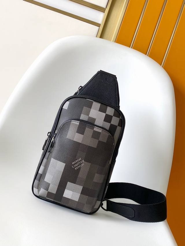 163C01 芯片 M14953顶级原单M13963 头层 M47137黑花对版质量 M11703灰花本款 Avenue 小号单肩包选用 Monogram Ec