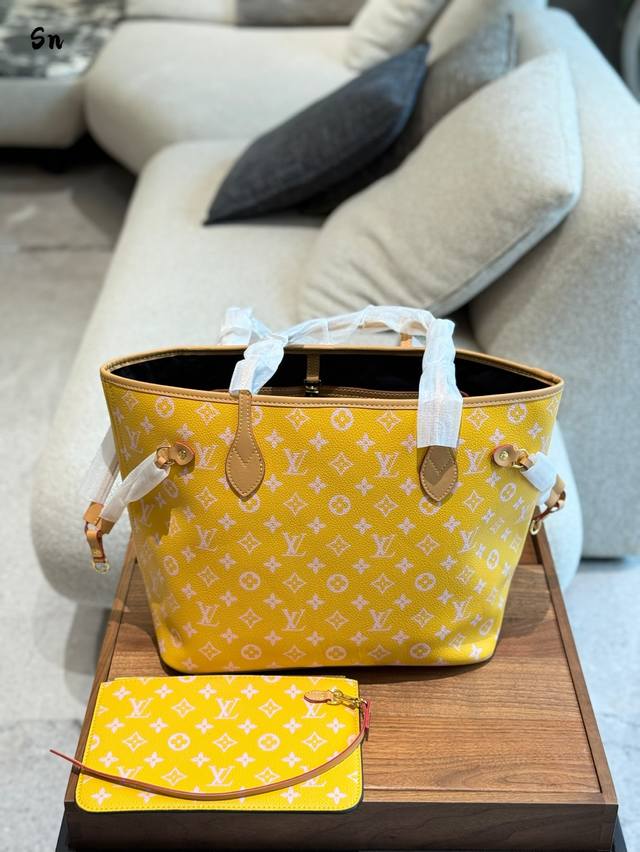 Lv Neverfull彩色购物袋30×32