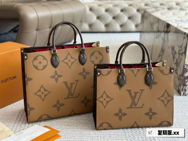 原单原料 黑肩带 专柜对版折叠礼盒 Lv Onthego 原单 送原版丝带 折叠礼盒 原单品质 Lv A B面原料 Onthego妈咪袋 性价比之王这是一款超赞