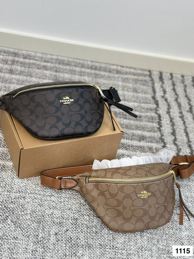 配盒子 蔻驰胸包 腰包 多用款 可调节肩带，带有品牌定制卡扣，及定制衔接五金件，宽带金属套扣，非常结实！出色的品质保证了实用与耐用性，可挎于腰部，实用免手提设计