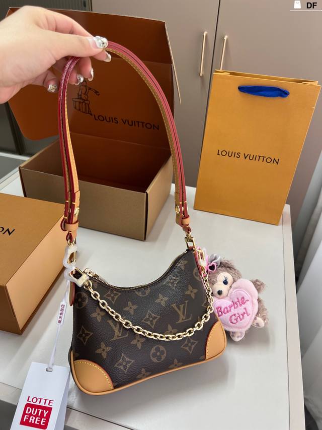 芯片版本 Lv 牛角包 Vintage 经典单肩包 单肩斜挎都无敌好看百搭！ Df尺寸19×11折叠盒飞机盒