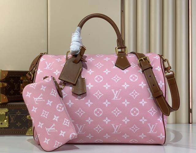 顶级原厂 Speedy P10 BandoulièRe40手袋 M24417绿色 M24418蓝色 M24419黄色 M24420红色 M24422棕色 M24