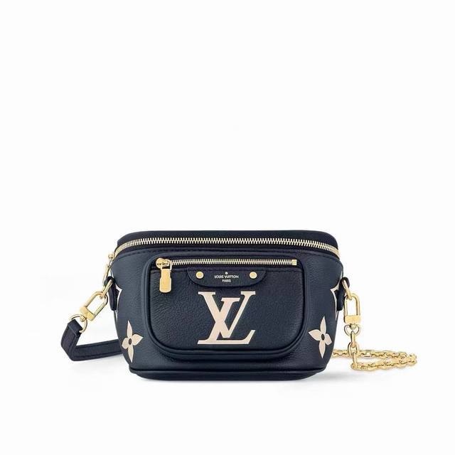 M85636蓝色M83219杏色 M83275米白 M46917黑色 顶级原单本款 Mini Bumbag 手袋为 Monogram Empreinte 软粒面