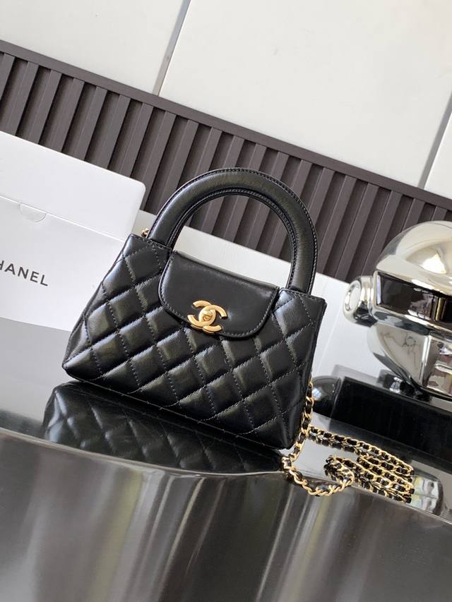 Chanel 25C Kelly手提链条包 小牛皮复古五金 尺寸：19X13X7Cm 型号：4416大